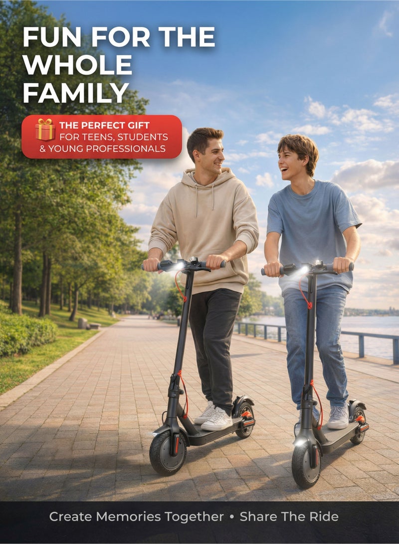 MAGIC VAULT Foldable Electric Scooter for Adults 350W Motor 30-35 Miles Long Range 36V 10.4Ah Battery 8.5 Inch Solid Tires Smart App Control LED Lights Disc Brake Portable Commuter E-Scooter Lightweight 27 Lbs - Image 5